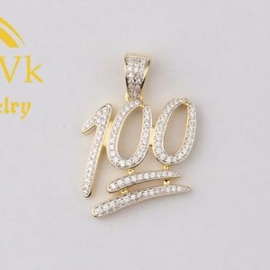 Iced Out Custom 100 Percent Emoji Pendant